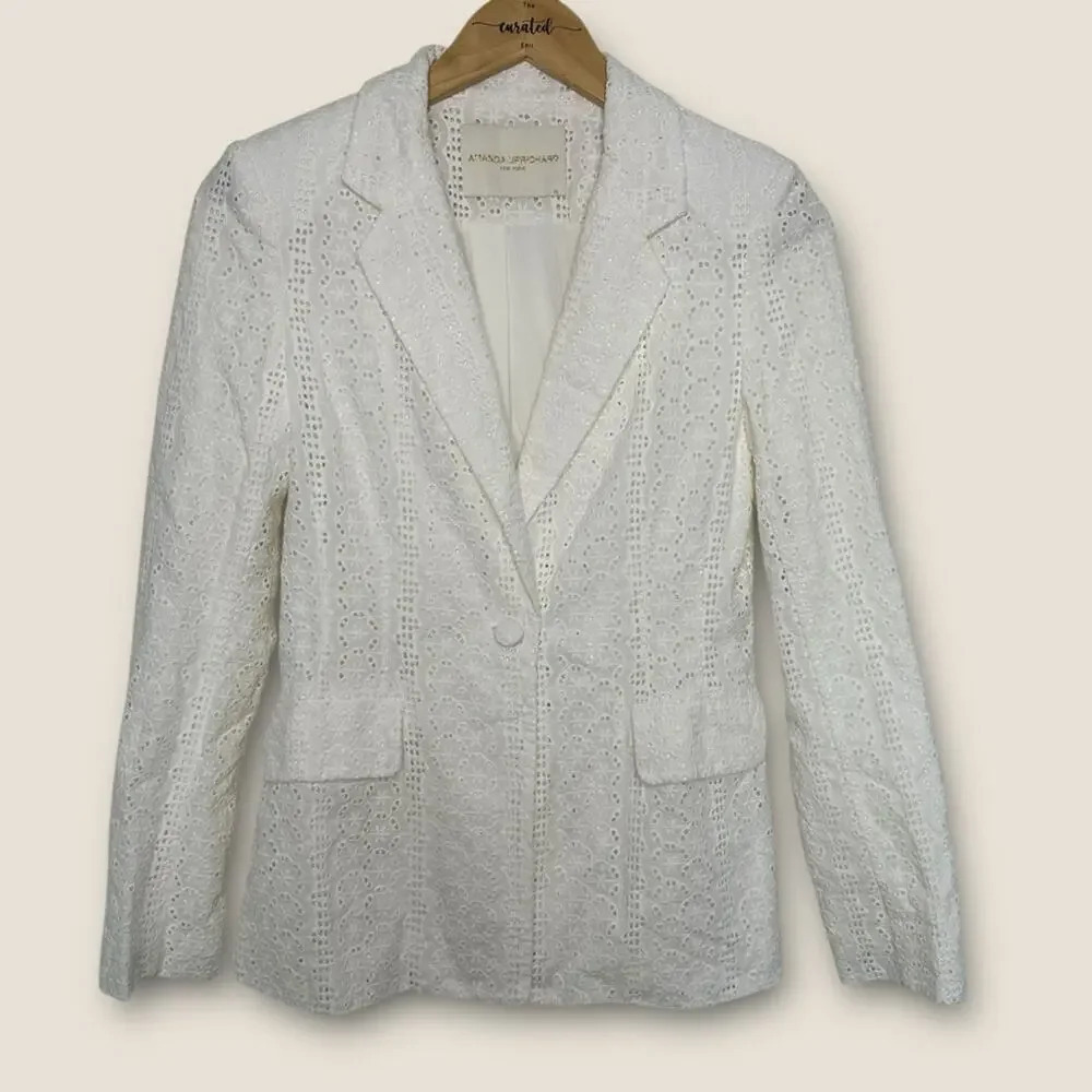 Amanda Uprichard | Eyelet Lace Blazer | XS | NWOT